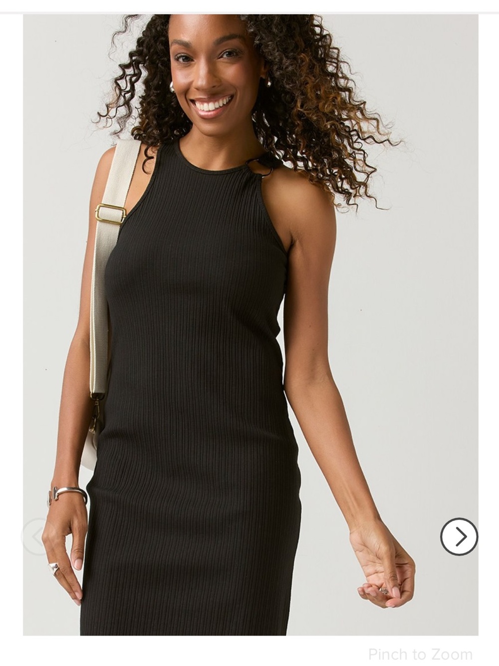 Francesca’s knitted tank midi dress